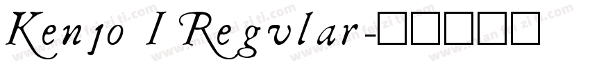 Kenjo I Regular字体转换